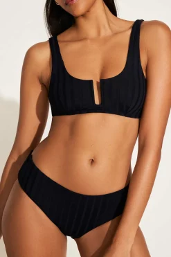 Vitamin A Ursula Bralette Top Black SuperRib
