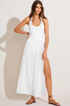 Vitamin A Vera Wrap Skirt White Ecolinen